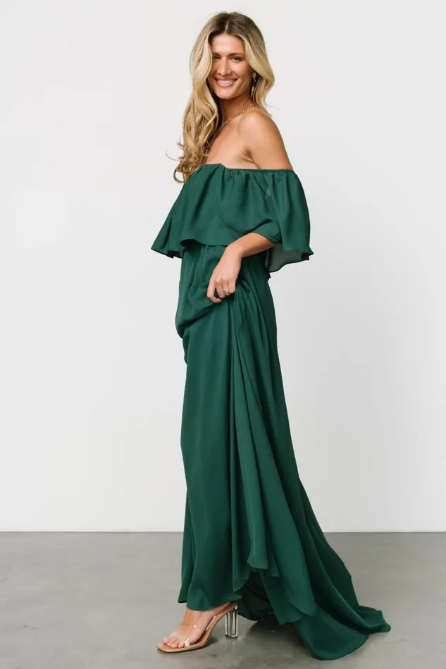 Baltic Born Mother Of The Bride Women Diana Off Shoulder Maxi Dress Emerald Baltic Born Mother Of The Bride Women Diana Off Shoulder Maxi Dress Emerald