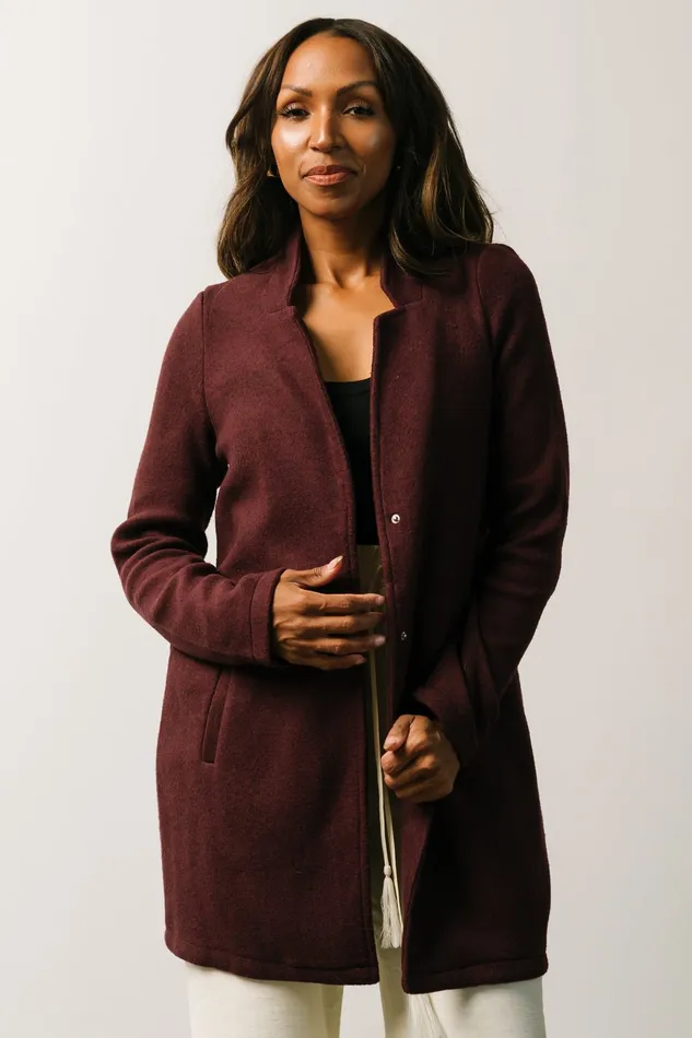 Baltic Born Outerwear Women Knoll Notch Jacket Wine