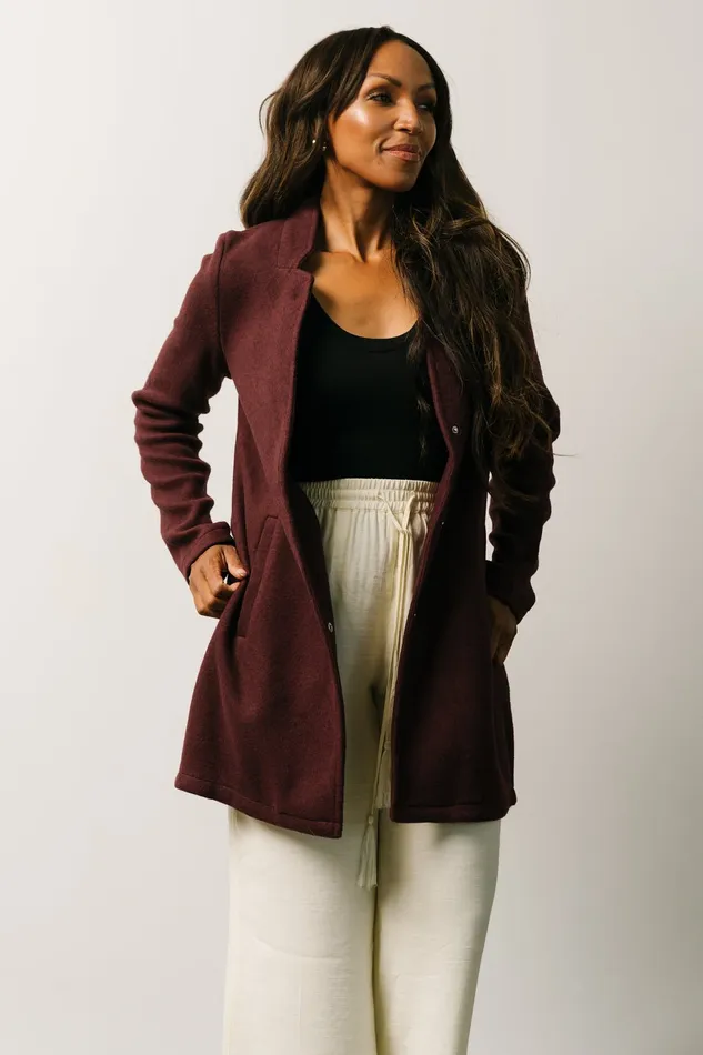 Baltic Born Outerwear Women Knoll Notch Jacket Wine