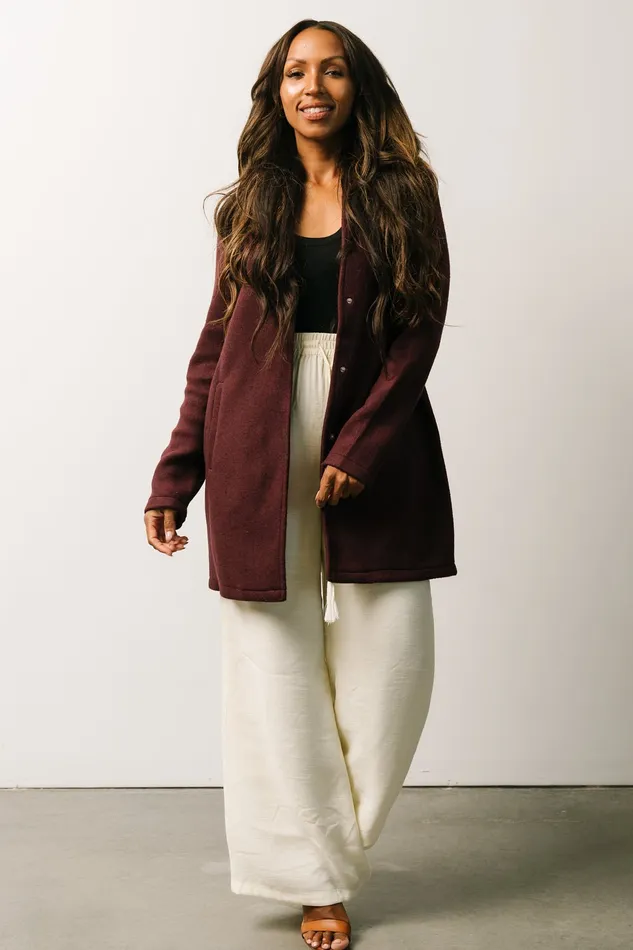Baltic Born Outerwear Women Knoll Notch Jacket Wine