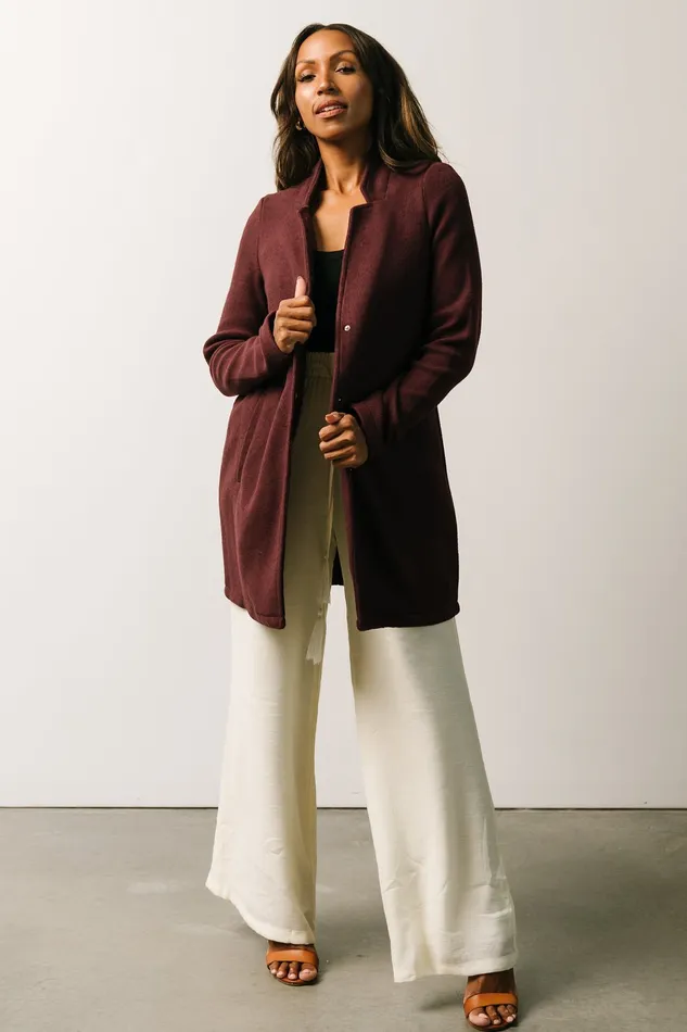 Baltic Born Outerwear Women Knoll Notch Jacket Wine