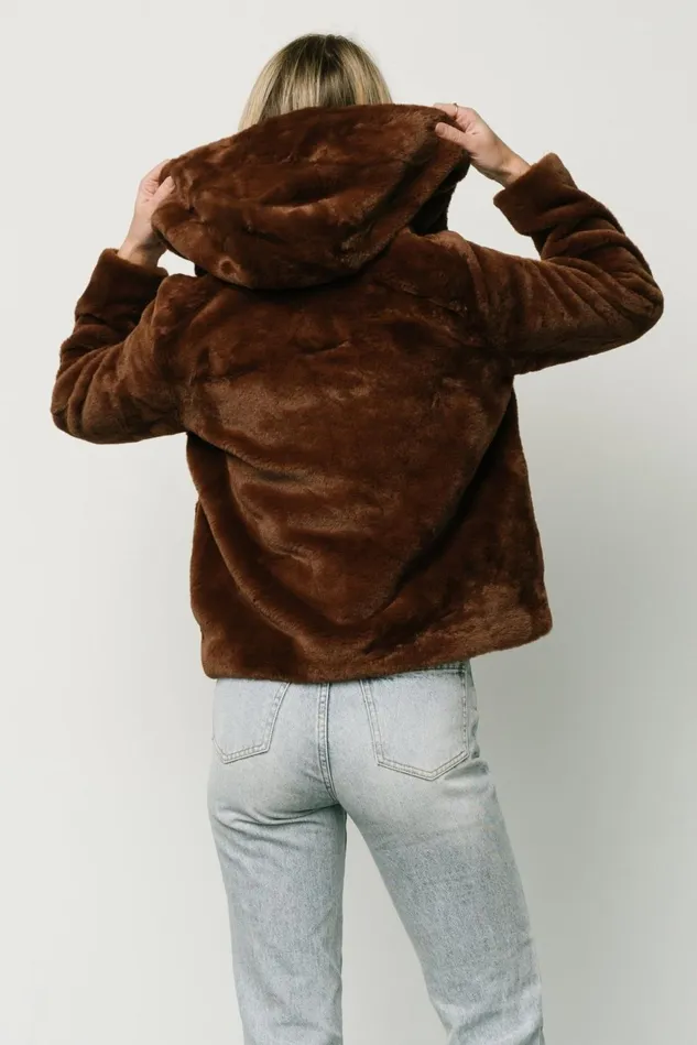 Baltic Born Outerwear Women Leeds Faux Fur Jacket Brown Baltic Born Outerwear Women Leeds Faux Fur Jacket Brown