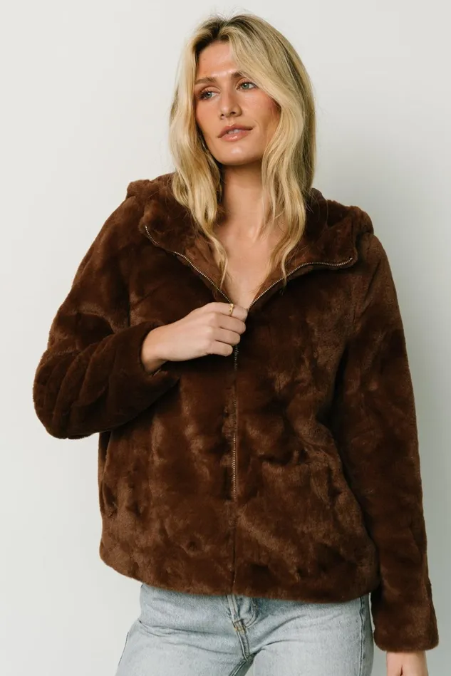 Baltic Born Outerwear Women Leeds Faux Fur Jacket Brown Baltic Born Outerwear Women Leeds Faux Fur Jacket Brown