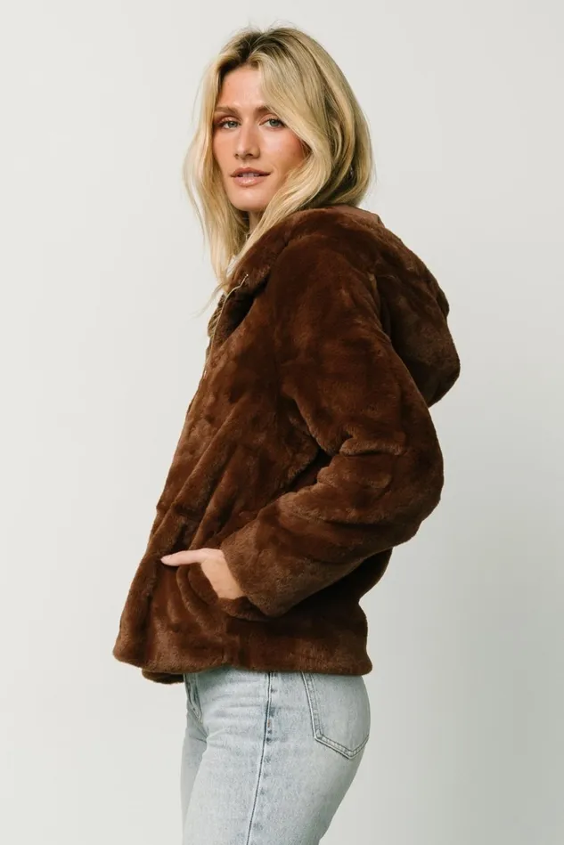 Baltic Born Outerwear Women Leeds Faux Fur Jacket Brown Baltic Born Outerwear Women Leeds Faux Fur Jacket Brown