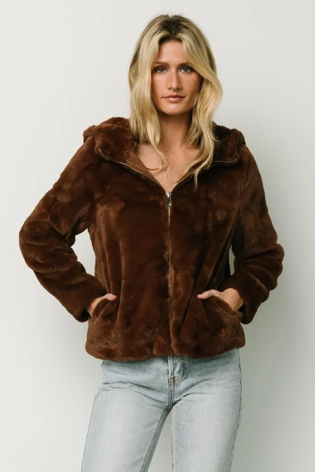 Baltic Born Outerwear Women Leeds Faux Fur Jacket Brown Baltic Born Outerwear Women Leeds Faux Fur Jacket Brown