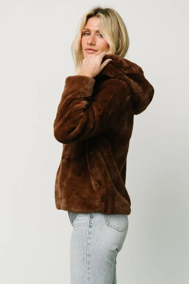 Baltic Born Outerwear Women Leeds Faux Fur Jacket Brown Baltic Born Outerwear Women Leeds Faux Fur Jacket Brown