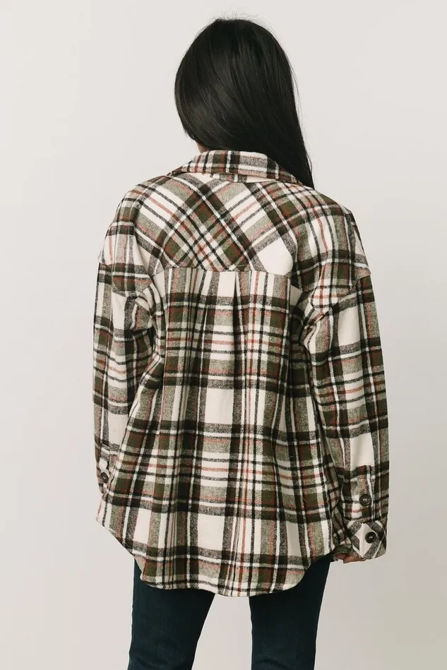 Baltic Born Outerwear Women Polson Plaid Shacket Ivory Multi Baltic Born Outerwear Women Polson Plaid Shacket Ivory Multi