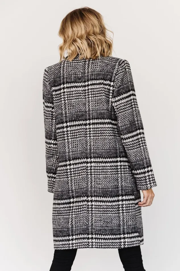 Baltic Born Outerwear Women Townley Houndstooth Coat Black Off White Baltic Born Outerwear Women Townley Houndstooth Coat Black Off White