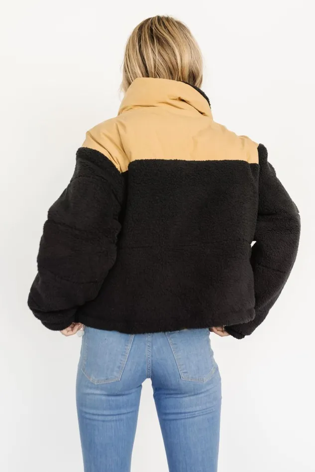 Baltic Born Outerwear Women Weekender Sherpa Puffer Jacket Khaki Black Baltic Born Outerwear Women Weekender Sherpa Puffer Jacket Khaki Black