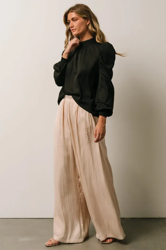 Baltic Born Pants Women Jayla Palazzo Satin Pant Champagne