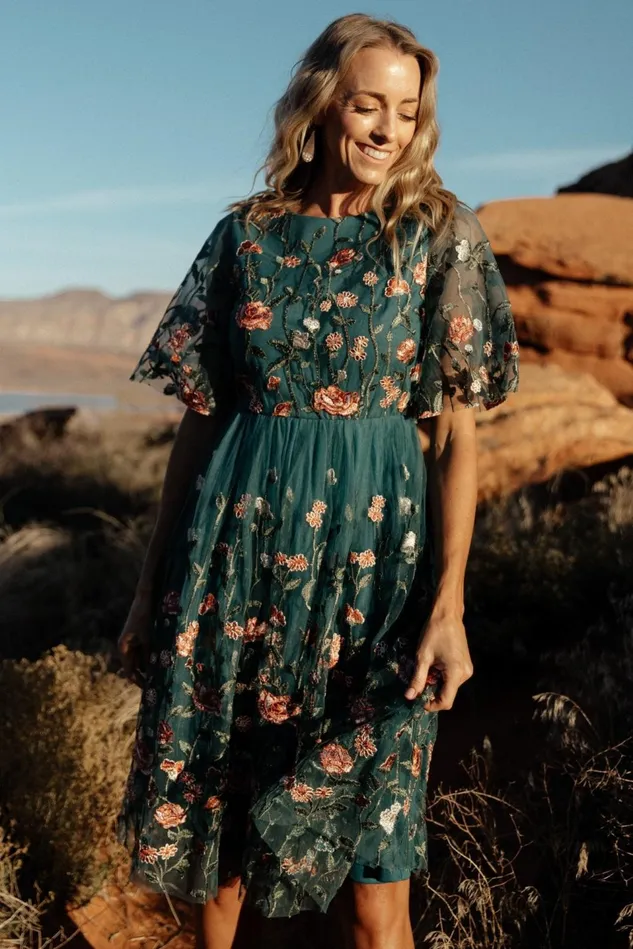 Baltic Born Short Dresses Women Duchess Tulle Dress Jade Garden Baltic Born Short Dresses Women Duchess Tulle Dress Jade Garden