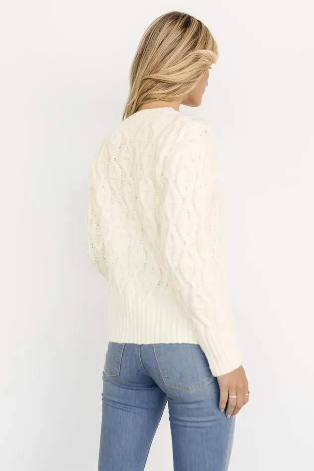 Baltic Born Sweaters Women Avoriaz Cable Knit Sweater Ivory Baltic Born Sweaters Women Avoriaz Cable Knit Sweater Ivory