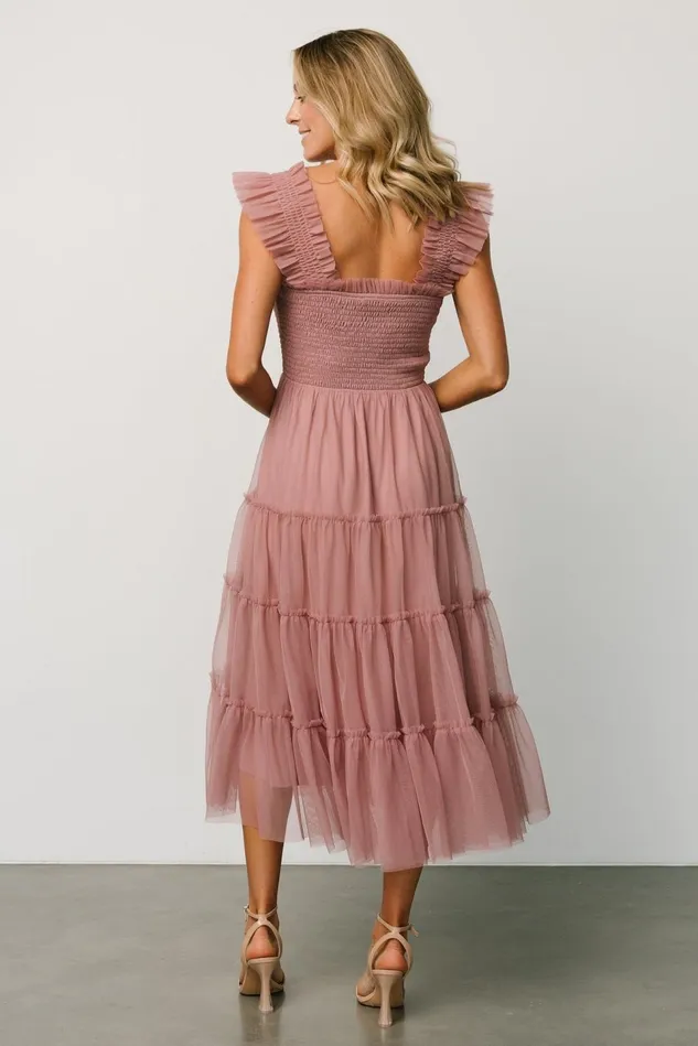 Baltic Born Tulle Styles Women Emma Smocked Tulle Dress Dusty Rose Baltic Born Tulle Styles Women Emma Smocked Tulle Dress Dusty Rose