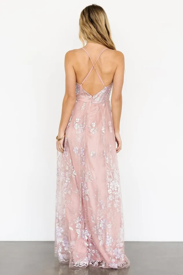 Baltic Born Tulle Styles Women Lucienne Shimmer Maxi Gown Blushing Rose Baltic Born Tulle Styles Women Lucienne Shimmer Maxi Gown Blushing Rose