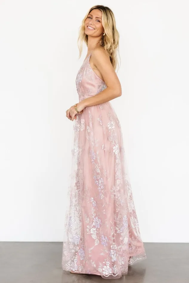 Baltic Born Tulle Styles Women Lucienne Shimmer Maxi Gown Blushing Rose Baltic Born Tulle Styles Women Lucienne Shimmer Maxi Gown Blushing Rose