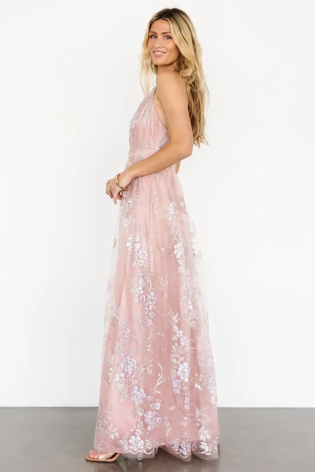 Baltic Born Tulle Styles Women Lucienne Shimmer Maxi Gown Blushing Rose Baltic Born Tulle Styles Women Lucienne Shimmer Maxi Gown Blushing Rose