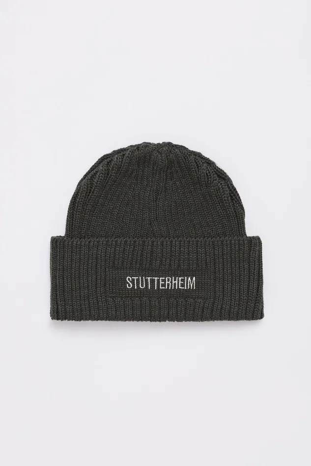 Beanies Women Stutterheim Logo Beanie Green