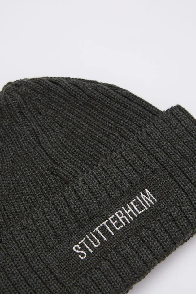 Beanies Women Stutterheim Logo Beanie Green