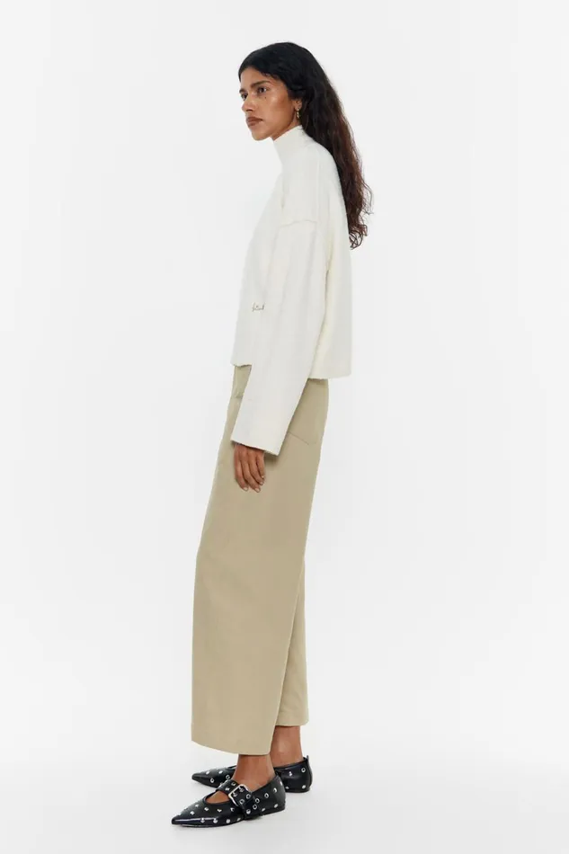 Beige Belted Barrel Leg Trousers Beige Women Bimba Y Lola Trousers Beige Belted Barrel Leg Trousers Beige Women Bimba Y Lola Trousers
