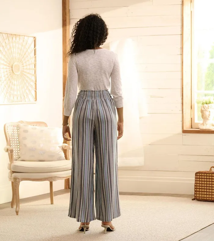 Belted Wide Leg Pants 8211 Rainbow Stripes Hatley