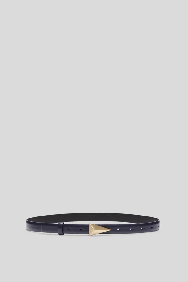 Belts Women Scanlan Theodore BRUSHED TRIANGLE TRIM BELT 2 Darknavy Belts Women Scanlan Theodore BRUSHED TRIANGLE TRIM BELT 2 Darknavy