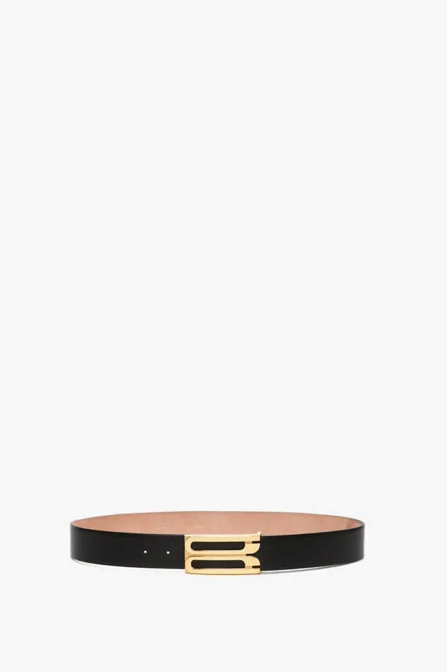 Belts Women Victoria Beckham Exclusive Jumbo Frame Belt In Black Leather
