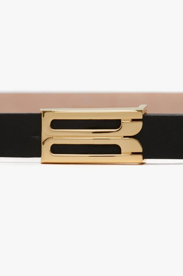 Belts Women Victoria Beckham Exclusive Micro Frame Belt In Black Leather