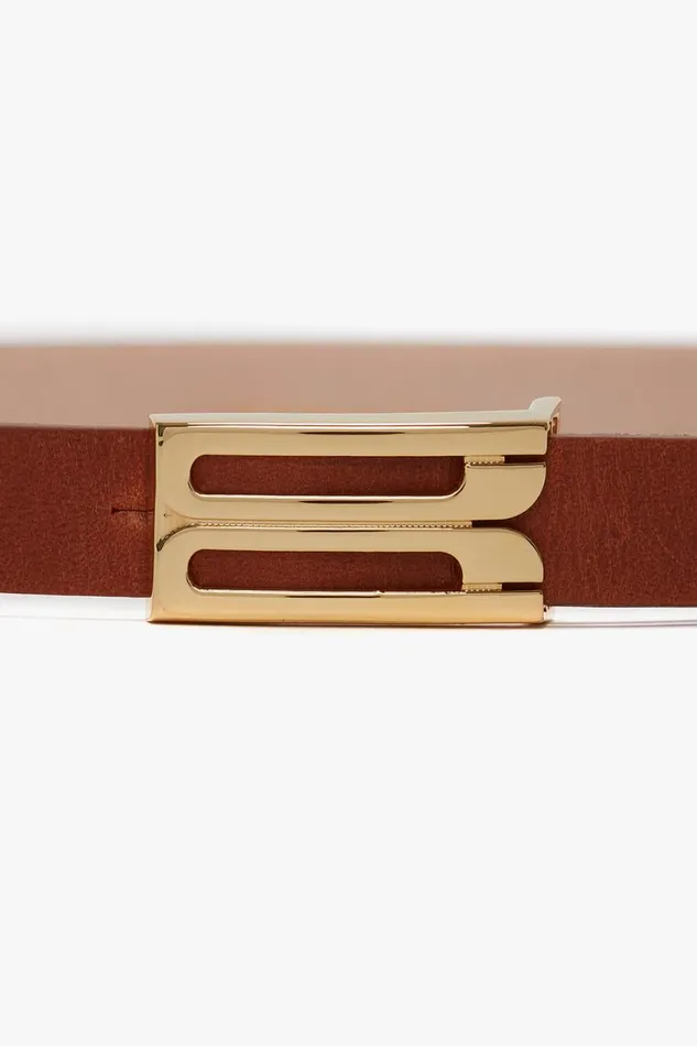 Belts Women Victoria Beckham Exclusive Micro Frame Belt In Tan Leather
