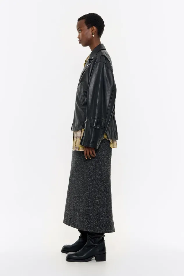 Black Leather Biker Jacket Black Women Bimba Y Lola Jackets And Blazers Black Leather Biker Jacket Black Women Bimba Y Lola Jackets And Blazers