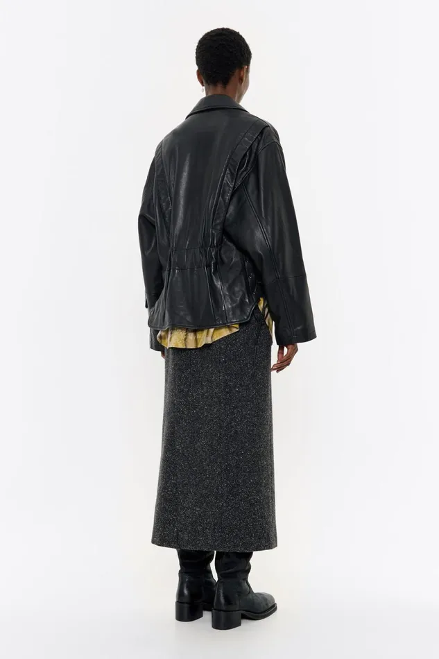 Black Leather Biker Jacket Black Women Bimba Y Lola Jackets And Blazers Black Leather Biker Jacket Black Women Bimba Y Lola Jackets And Blazers