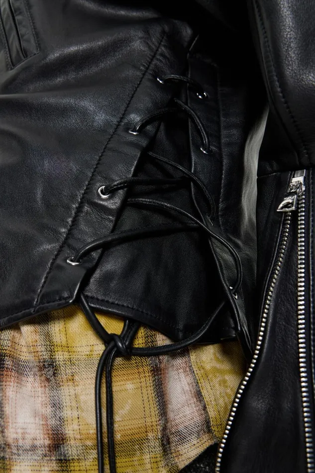 Black Leather Biker Jacket Black Women Bimba Y Lola Jackets And Blazers Black Leather Biker Jacket Black Women Bimba Y Lola Jackets And Blazers