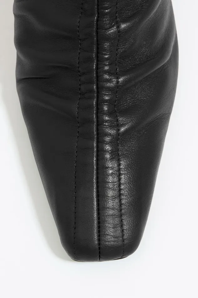 Black Leather Ruched Heeled Ankle Boot Black Women Bimba Y Lola Ankle Boots And Boots Black Leather Ruched Heeled Ankle Boot Black Women Bimba Y Lola Ankle Boots And Boots