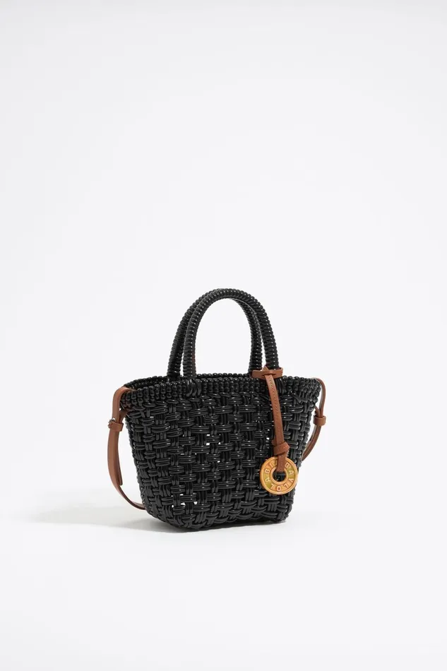 Black Plaited Shopper Bag Black Women Bimba Y Lola Crossbody Bags