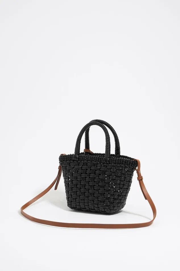 Black Plaited Shopper Bag Black Women Bimba Y Lola Crossbody Bags Black Plaited Shopper Bag Black Women Bimba Y Lola Crossbody Bags
