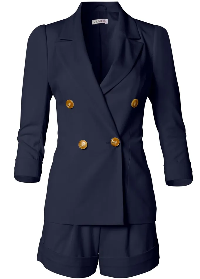 BLAZER AND SHORTS SET Navy Women VENUS Shorts