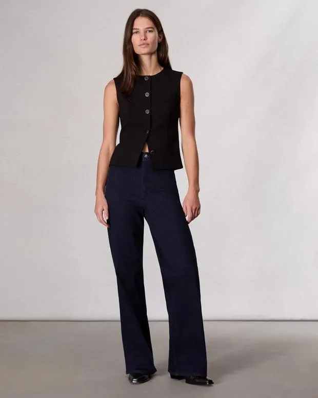 Blazers and Vests Women Rag and Bone Irina Ponte Vest Black