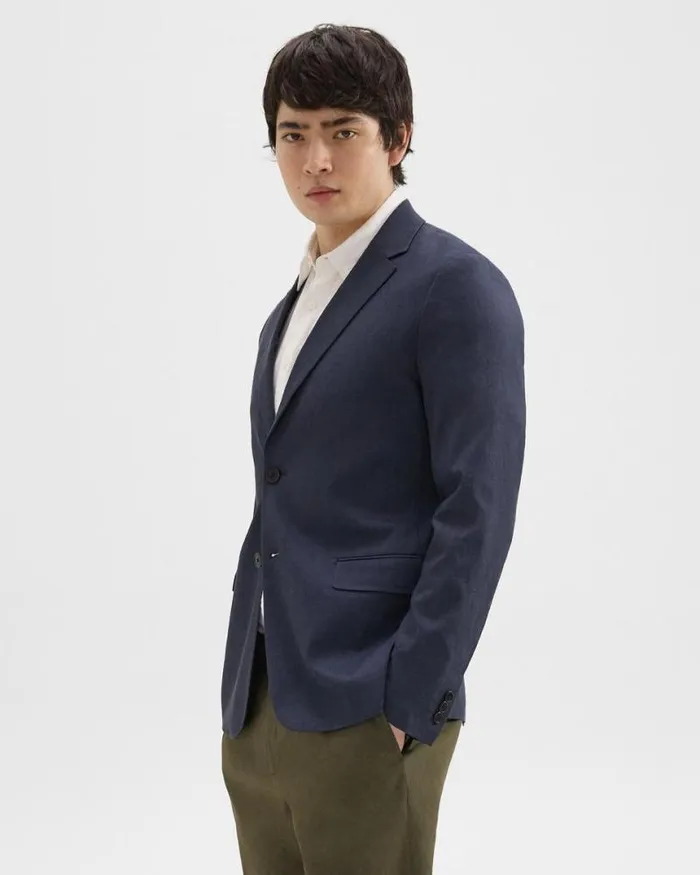 Blazers Jackets Men Theory Clinton Blazer In Good Linen Space