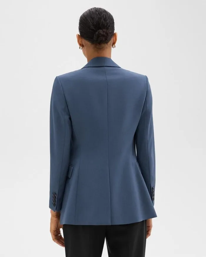 Blazers Jackets Women Theory Etiennette Blazer In Good Wool Ash Blue
