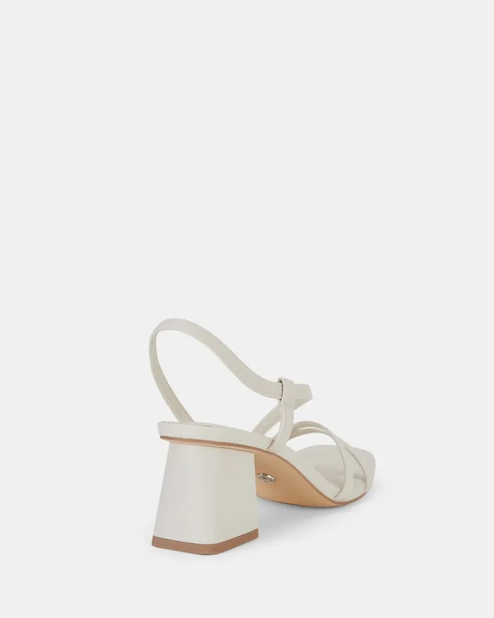 Block Heels ULAYA CREAM Heeled Sandals NOVO Shoes Women