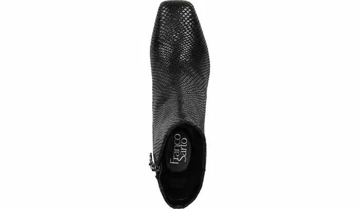 Booties Women Franco Sarto Franco Marquee Bootie Black Snake Print Leather