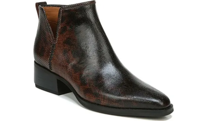 Booties Women Franco Sarto Sarto Asti Ankle Boot Espresso Snake Print Leather Booties Women Franco Sarto Sarto Asti Ankle Boot Espresso Snake Print Leather