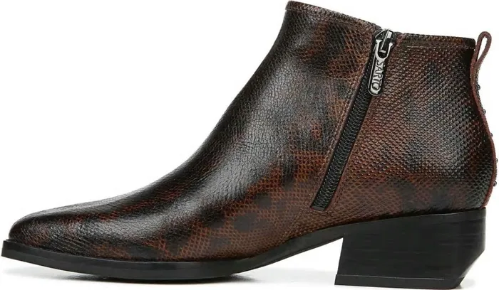 Booties Women Franco Sarto Sarto Asti Ankle Boot Espresso Snake Print Leather