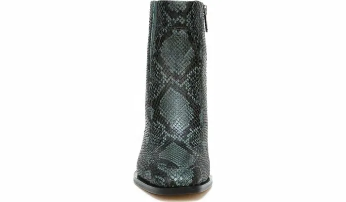 Booties Women Franco Sarto Sarto Romana Block Heel Bootie Teal Leather