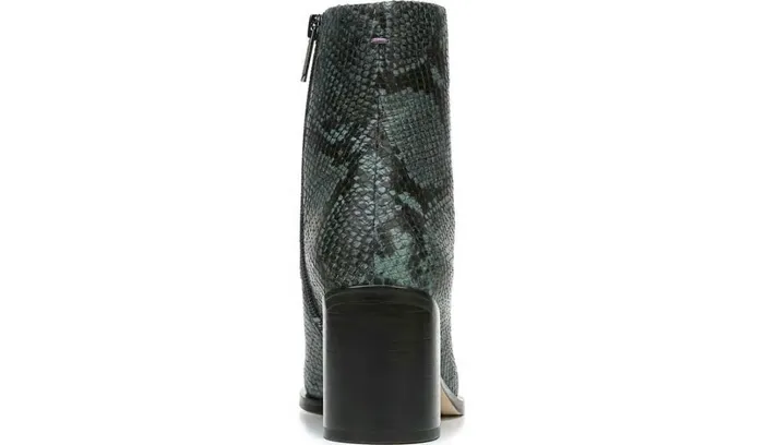 Booties Women Franco Sarto Sarto Romana Block Heel Bootie Teal Leather