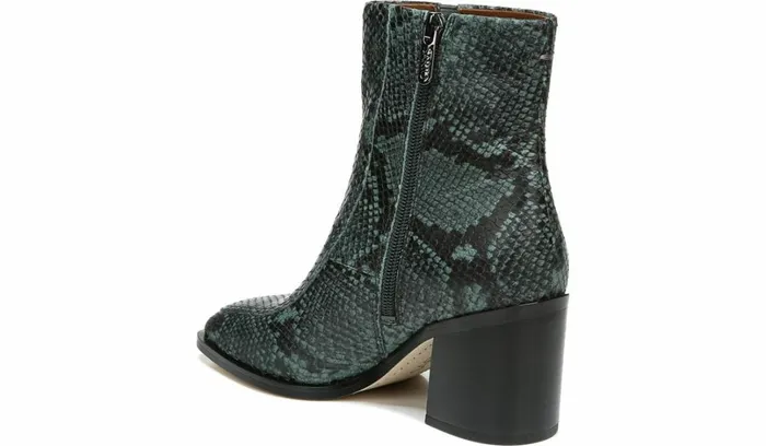 Booties Women Franco Sarto Sarto Romana Block Heel Bootie Teal Leather