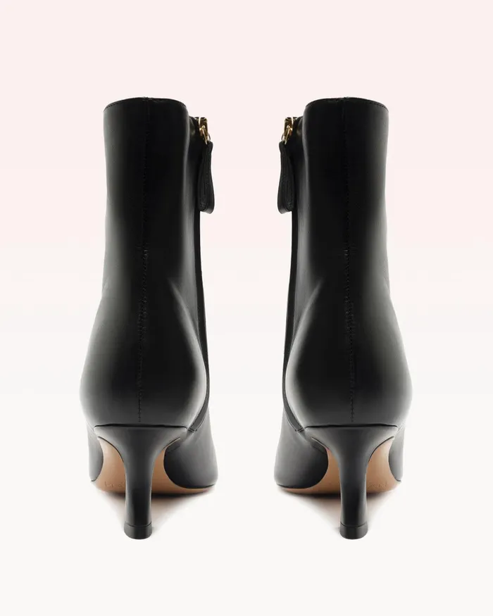 Boots Women Alexandre Birman Bell Black Bootie 8211 Pointed Toe Boots 8211 Luxury Leather Boots Black