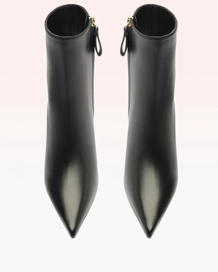 Boots Women Alexandre Birman Bell Black Bootie 8211 Pointed Toe Boots 8211 Luxury Leather Boots Black