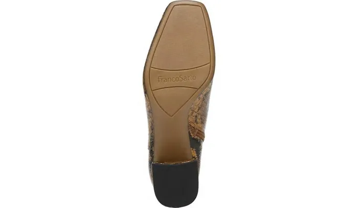 Boots Women Franco Sarto Franco Marquee Bootie Brown Snake Print Leather