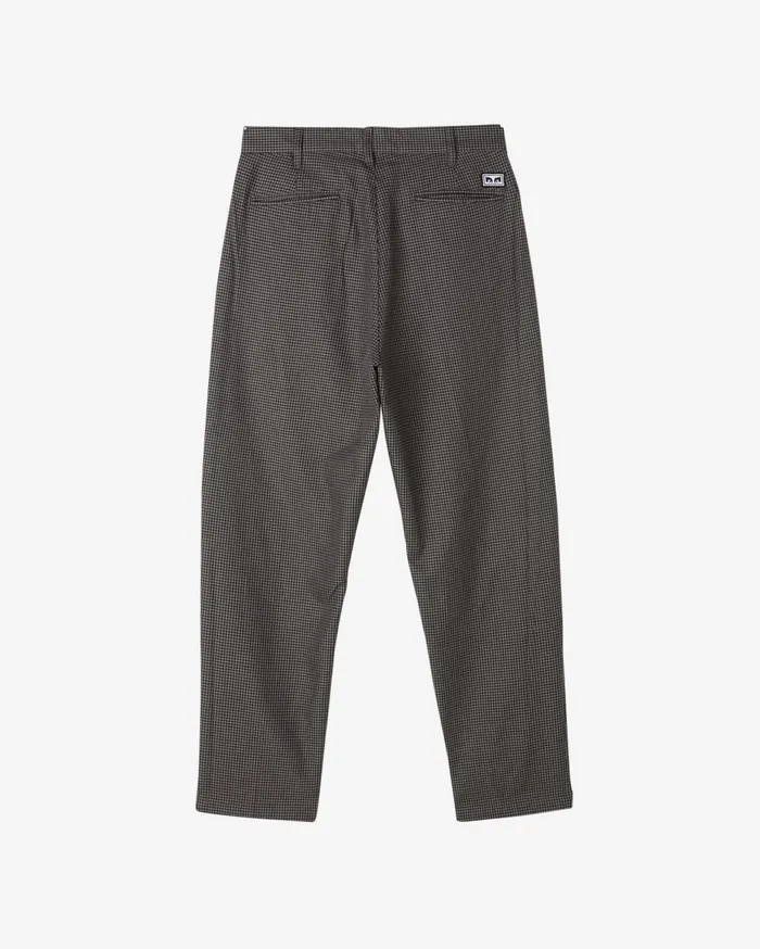 BOTTOMS FUBAR HOUNDSTOOTH PLEATED PANT December Sky Houndstooth 8211 OBEY Clothing Men