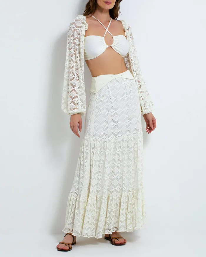 Bottoms Women PatBO Crochet Midi Skirt FINAL SALE